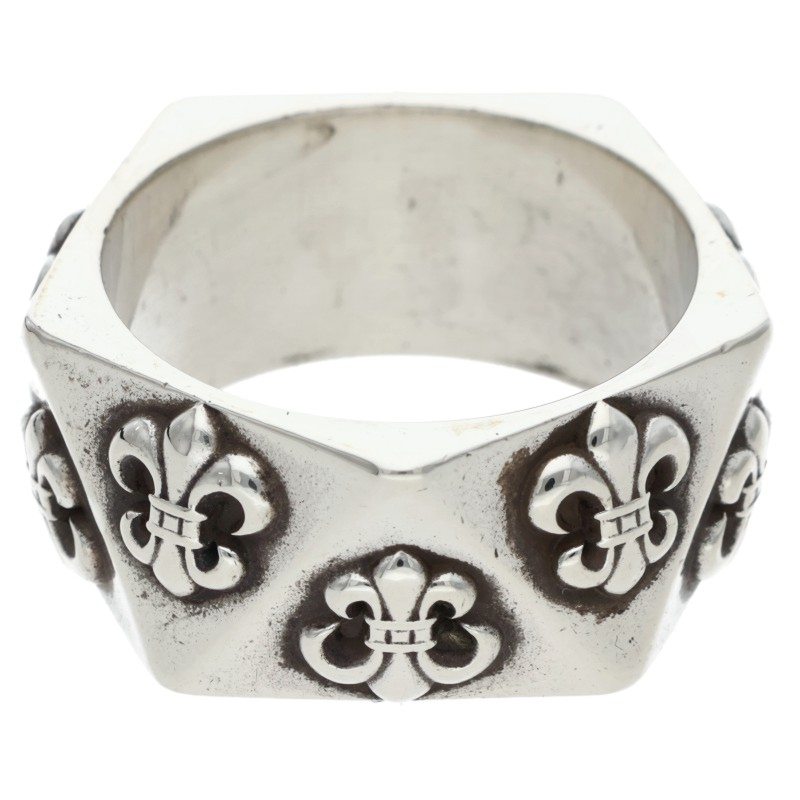 Chrome Hearts PENTAGON BS Fleur Silver Ring Size ONE SIZE