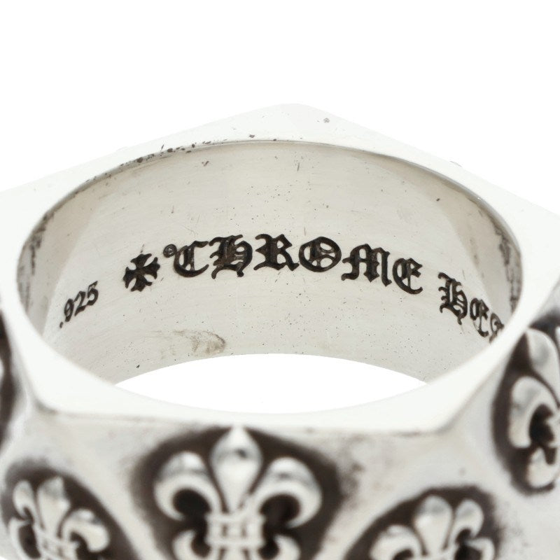 Chrome Hearts PENTAGON BS Fleur Silver Ring Size ONE SIZE