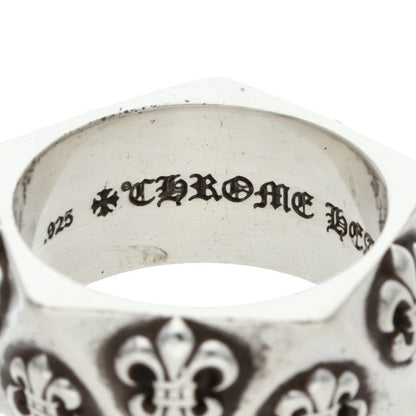 Chrome Hearts PENTAGON BS Fleur Silver Ring Size ONE SIZE