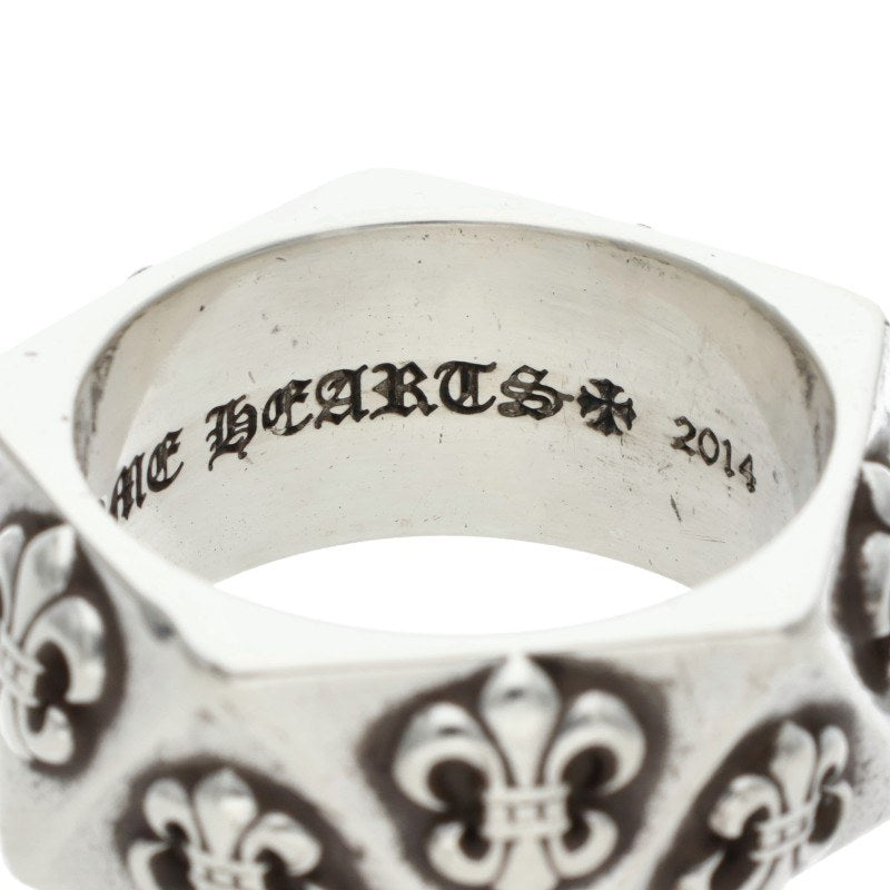 Chrome Hearts PENTAGON BS Fleur Silver Ring Size ONE SIZE