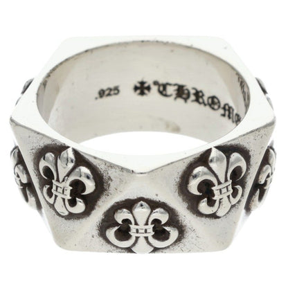 Chrome Hearts PENTAGON BS Fleur Silver Ring Size ONE SIZE