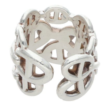 HERMES Chaine d'Ancre Enchainee GM Silver Ring Size ONE SIZE