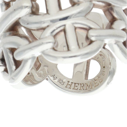 HERMES Chaine d'Ancre Enchainee GM Silver Ring Size ONE SIZE