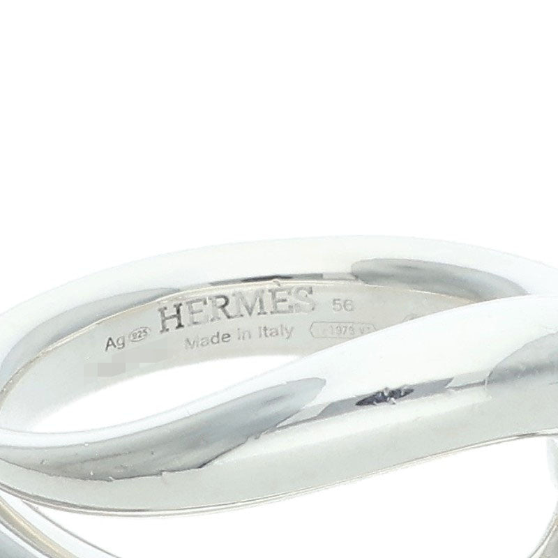 HERMES Licol .925 Silver Ring Size ONE SIZE