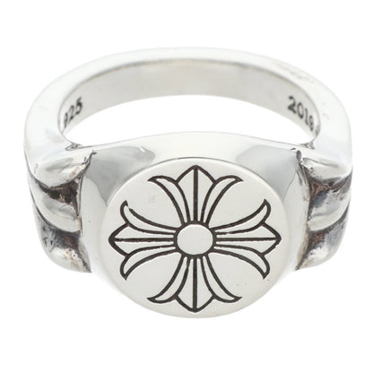 Chrome Hearts CH PLUS Flat Top Silver Ring Size US 5