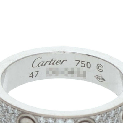 Cartier K18WG Pave Diamond Mini Love Ring Size ONE SIZE