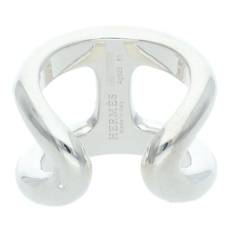 HERMES Osmose GM .925 Silver Ring Size ONE SIZE