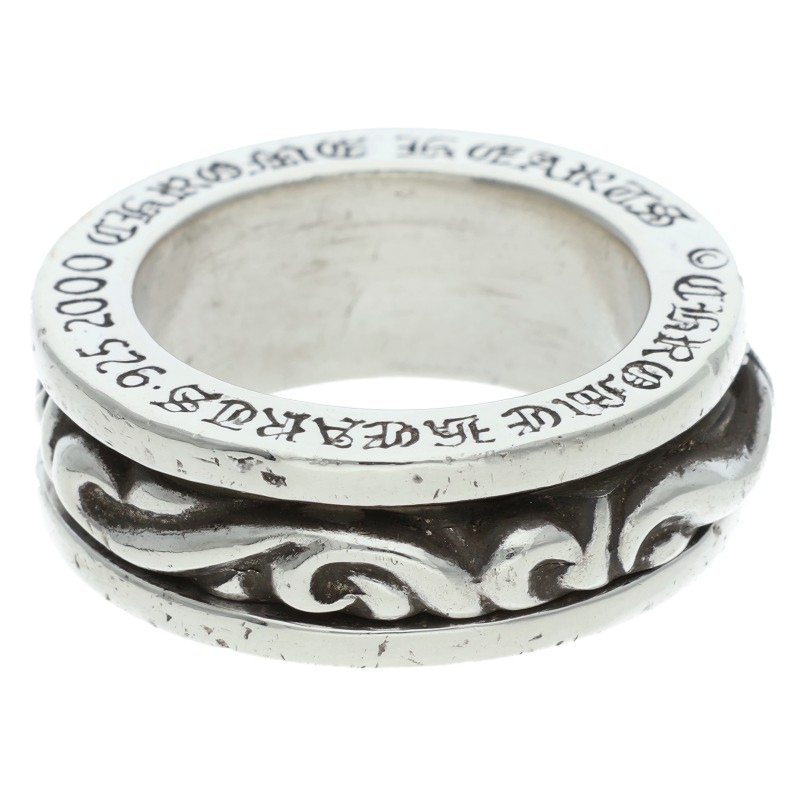Chrome Hearts RING SPINNER SCROLL Silver Ring Size US 8.5