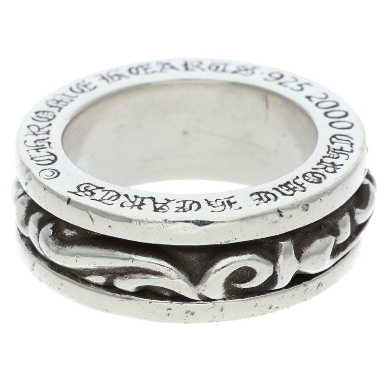 Chrome Hearts RING SPINNER SCROLL Silver Ring Size US 8.5
