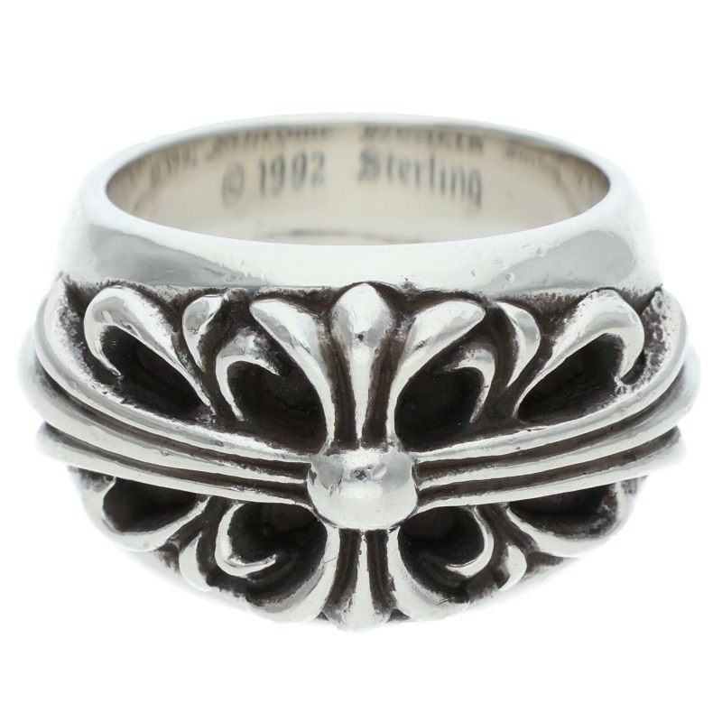 Chrome Hearts FLRL CRS Silver Ring Size US 5