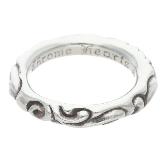 Chrome Hearts SCRL BAND Ring Silver (Silver 9.71g)