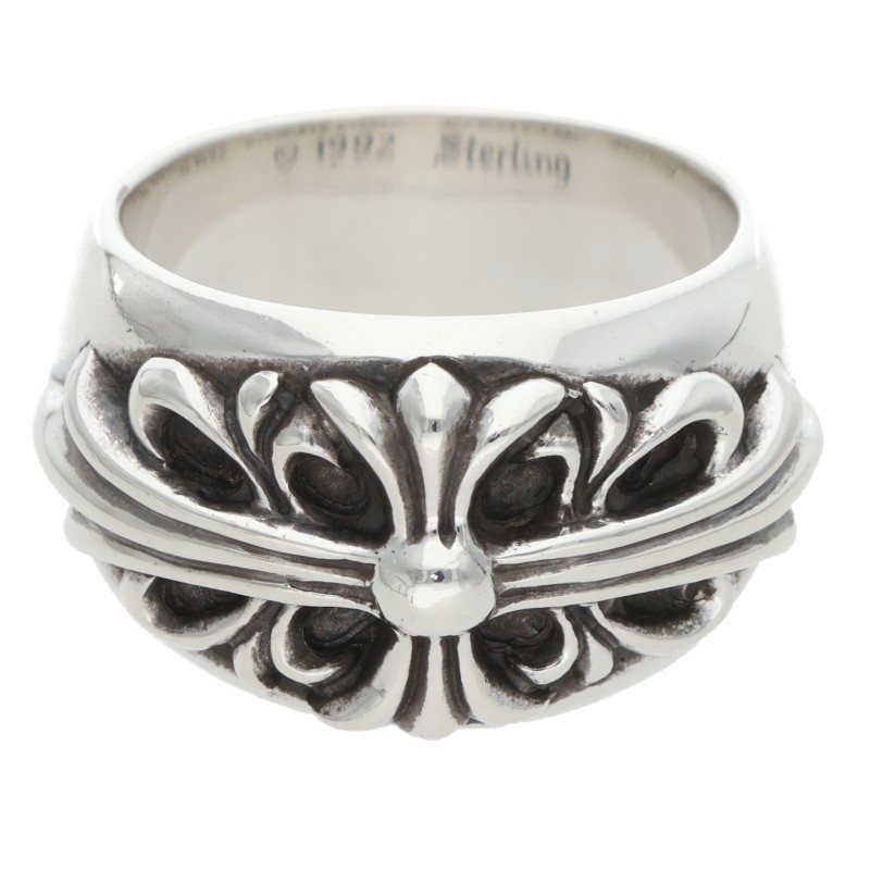 Chrome Hearts FLRL CRS Silver Ring Size ONE SIZE