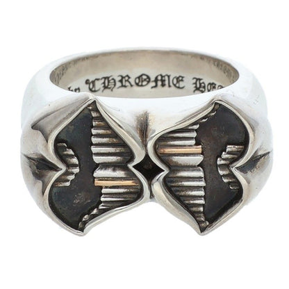 Chrome Hearts PPO DBL CHOMPER Silver Ring Size ONE SIZE