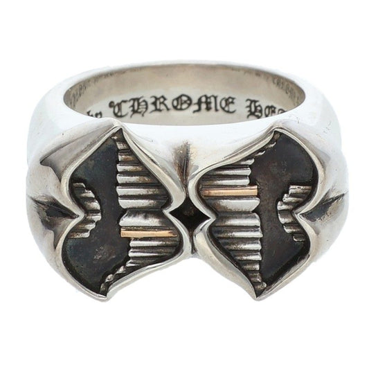 Chrome Hearts PPO DBL CHOMPER Silver Ring Size ONE SIZE