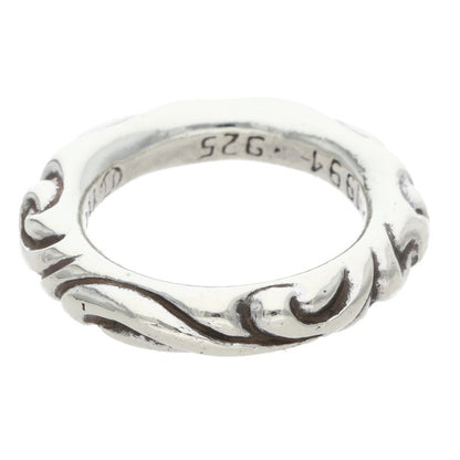 Chrome Hearts SCRL BAND Ring Silver Size US 6 (Silver 7.87g)
