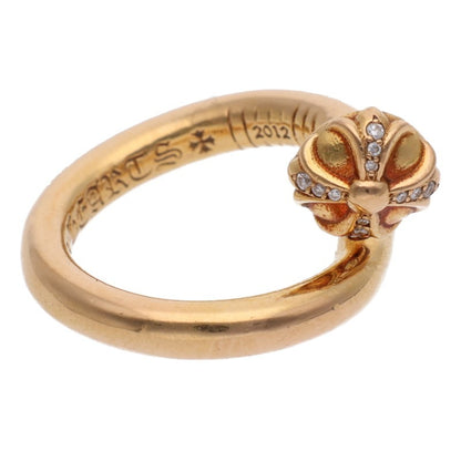 Chrome Hearts 22K Nail Crossball PAVE Diamond Ring Size 8