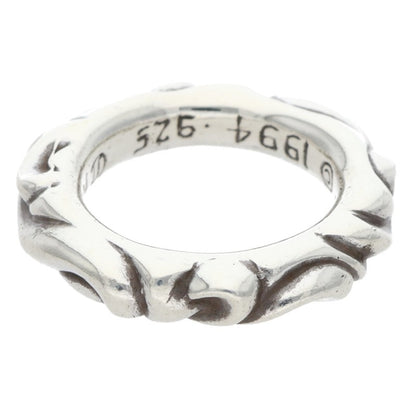 Chrome Hearts SCRL BAND Ring Silver Size JP 6 (Silver 7.55g)