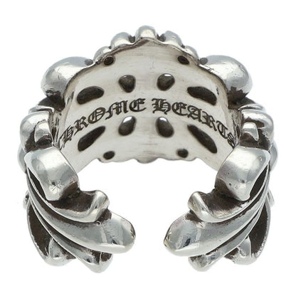 Chrome Hearts DBL FLRL CRS Silver Ring Size ONE SIZE