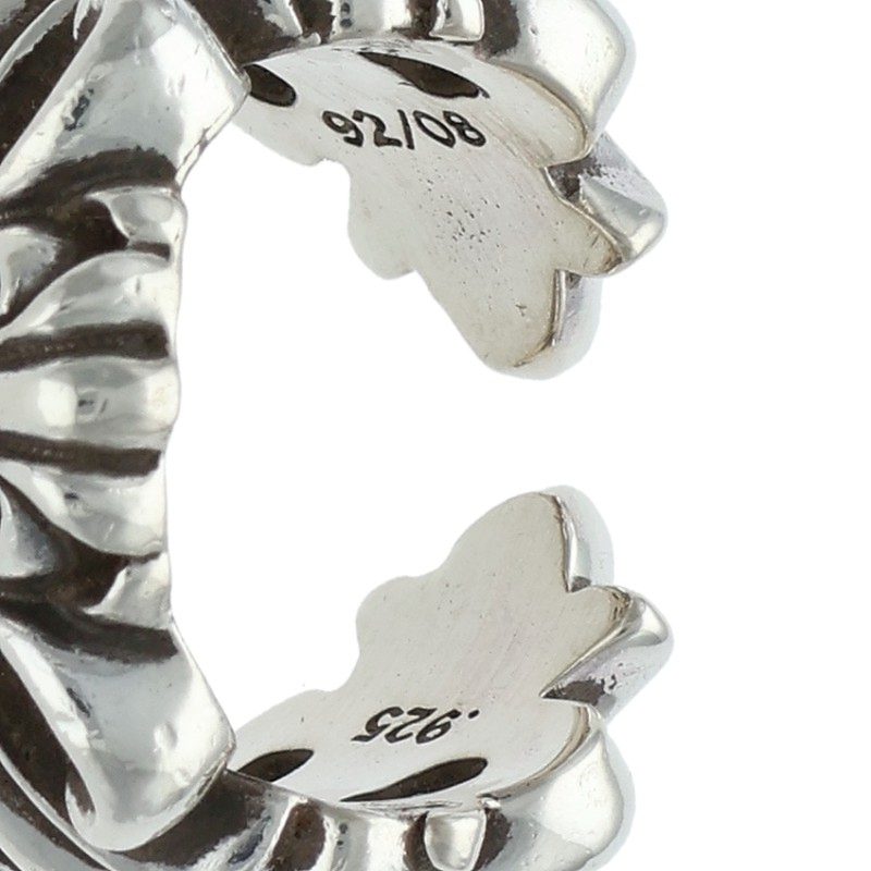 Chrome Hearts DBL FLRL CRS Silver Ring Size ONE SIZE