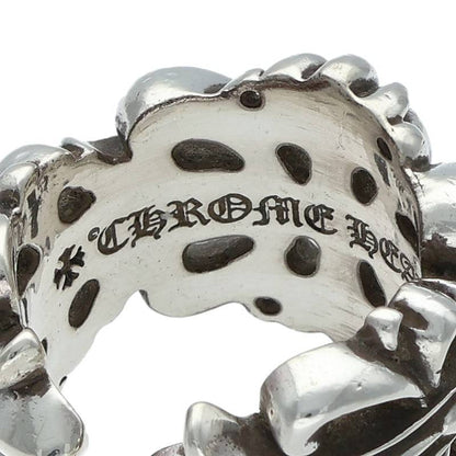 Chrome Hearts DBL FLRL CRS Silver Ring Size ONE SIZE