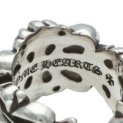 Chrome Hearts DBL FLRL CRS Silver Ring Size ONE SIZE