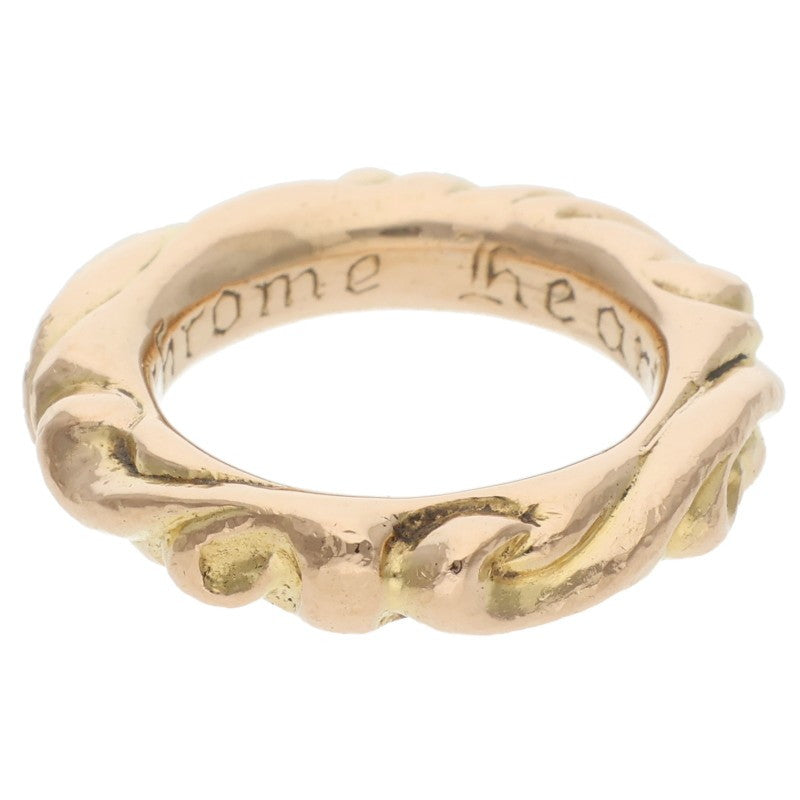 Chrome Hearts 22K SCRL BAND Gold Ring Size US 4.5