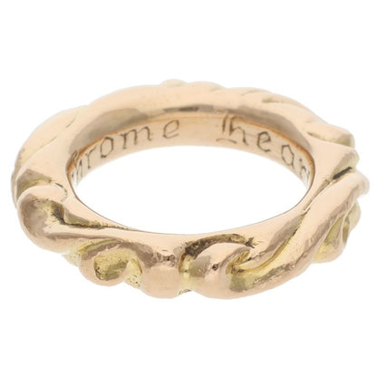 Chrome Hearts 22K SCRL BAND Gold Ring Size US 4.5