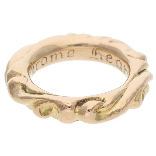 Chrome Hearts 22K SCRL BAND Gold Ring Size ONE SIZE
