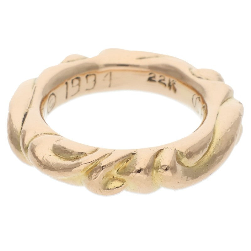 Chrome Hearts 22K SCRL BAND Gold Ring Size US 4.5