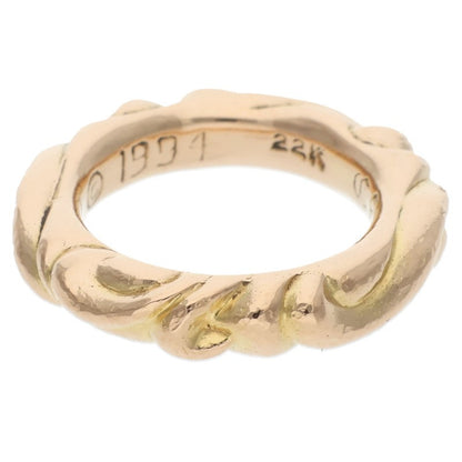 Chrome Hearts 22K SCRL BAND Gold Ring Size US 4.5