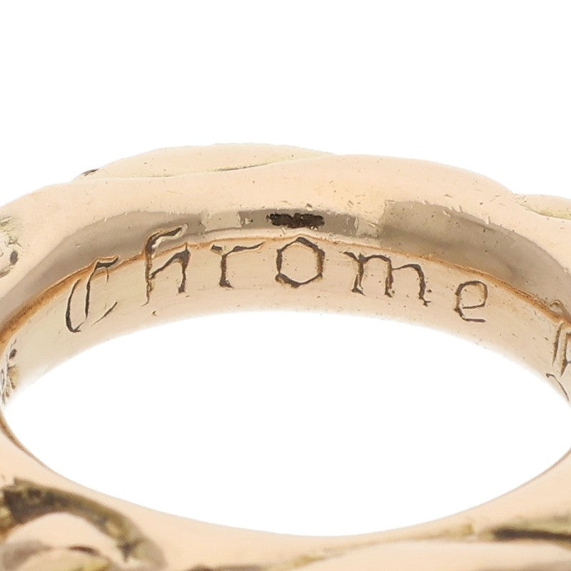 Chrome Hearts 22K SCRL BAND Gold Ring Size US 4.5