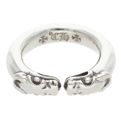 Chrome Hearts DOUBLE DOG RING Silver Ring Size ONE SIZE
