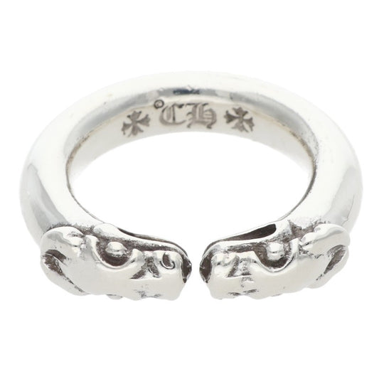 Chrome Hearts DOUBLE DOG RING Silver Ring Size ONE SIZE