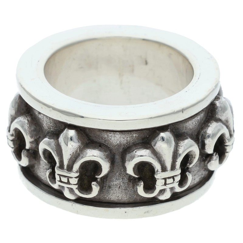 Chrome Hearts SPINNER BS FLUER Silver Ring Size US 9