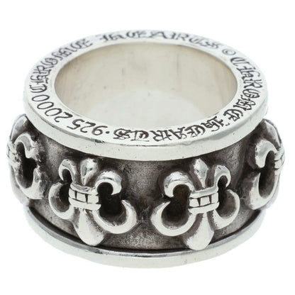 Chrome Hearts SPINNER BS FLUER Silver Ring Size US 9