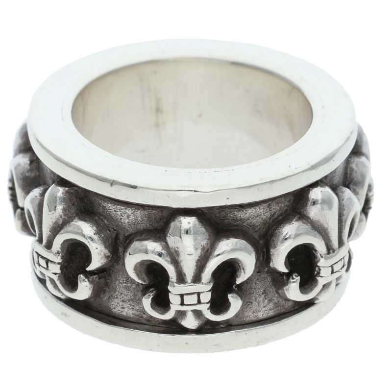 Chrome Hearts SPINNER BS FLUER Silver Ring Size US 9
