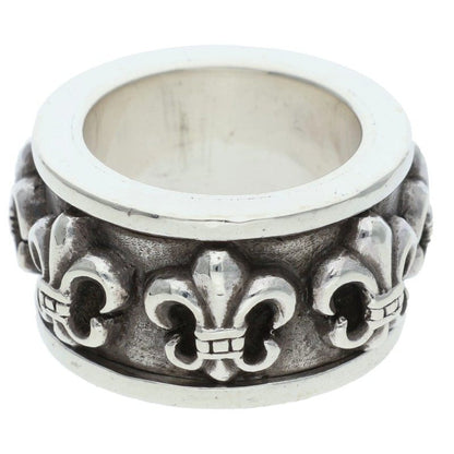 Chrome Hearts SPINNER BS FLUER Silver Ring Size US 9
