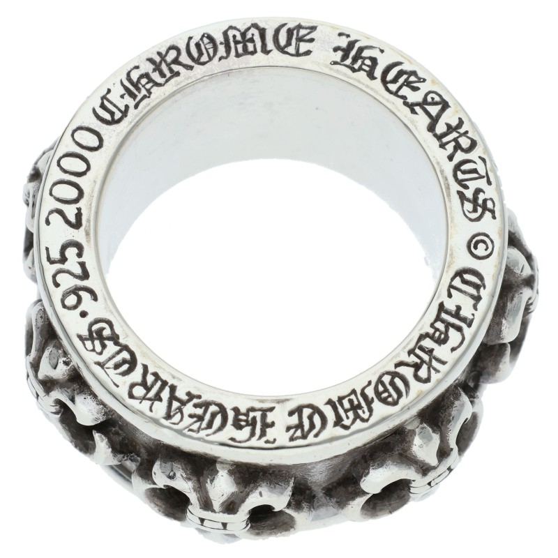 Chrome Hearts SPINNER BS FLUER Silver Ring Size US 9