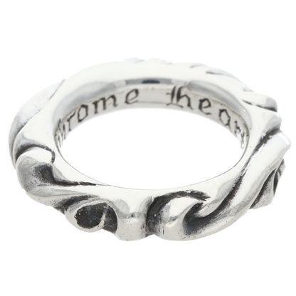 Chrome Hearts SCRL BAND Ring Silver Size JP 7 (Silver 7.89g)
