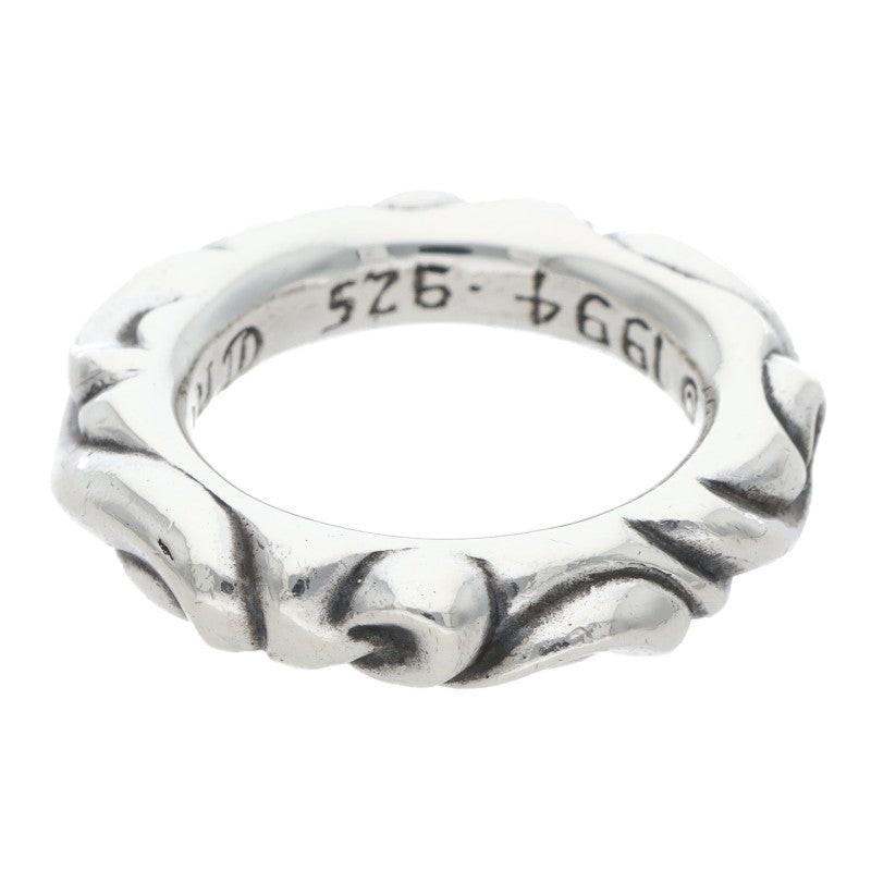 Chrome Hearts SCRL BAND Ring Silver Size JP 7 (Silver 7.89g)