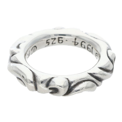 Chrome Hearts SCRL BAND Ring Silver Size JP 7 (Silver 7.89g)