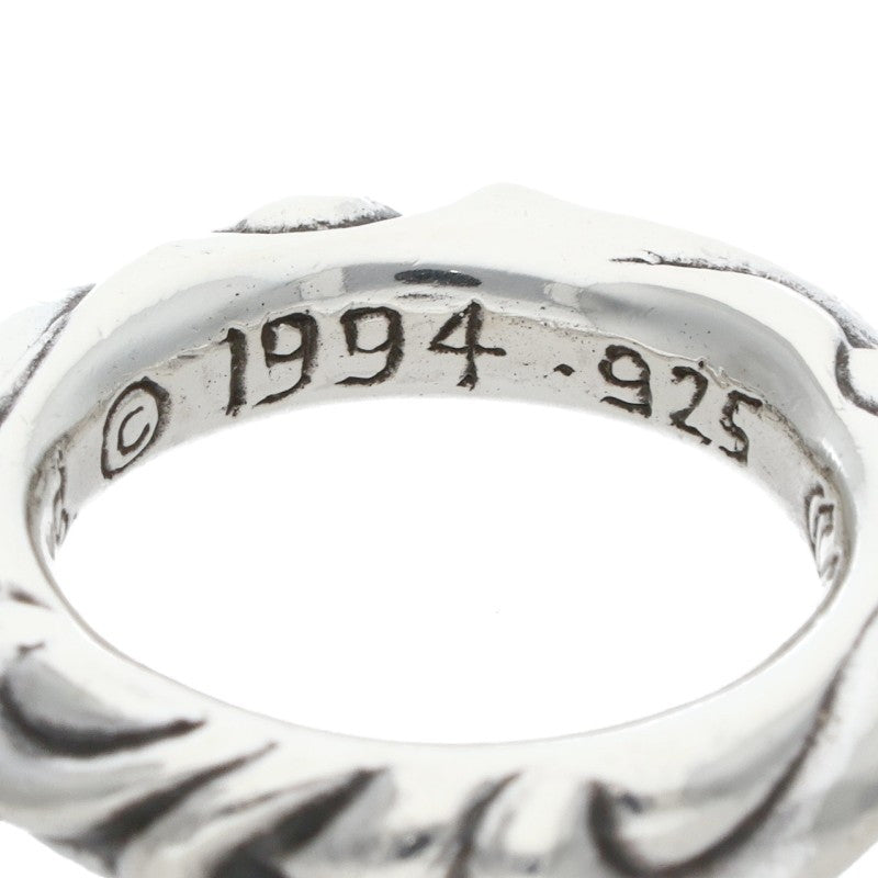 Chrome Hearts SCRL BAND Ring Silver Size JP 7 (Silver 7.89g)