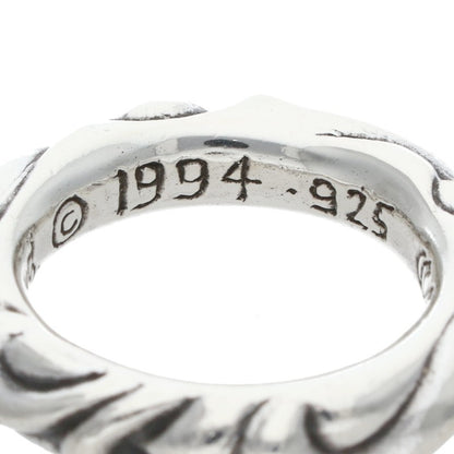 Chrome Hearts SCRL BAND Ring Silver Size JP 7 (Silver 7.89g)
