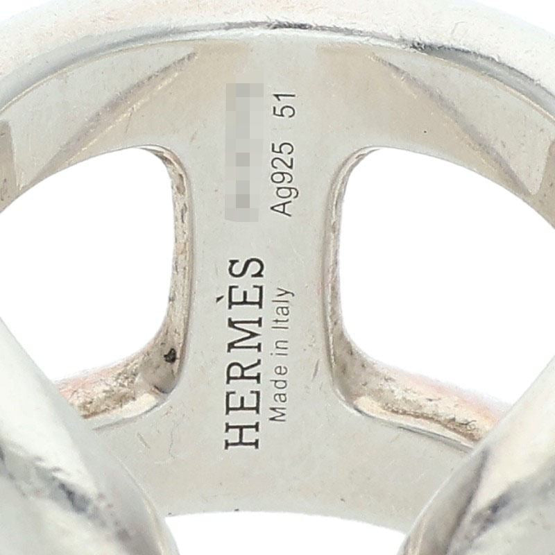 HERMES Osmose GM .925 Silver Ring Size ONE SIZE