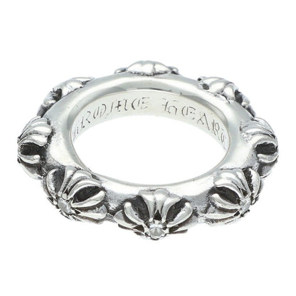 Chrome Hearts CROSS BAND DIA Silver Ring Size US 5