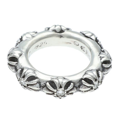Chrome Hearts CROSS BAND DIA Silver Ring Size US 5
