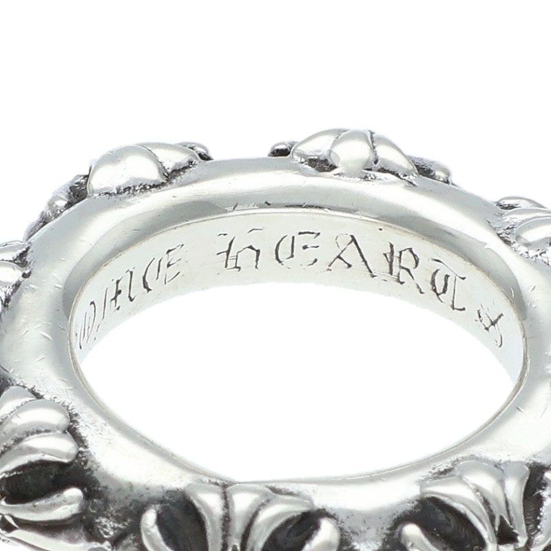Chrome Hearts CROSS BAND DIA Silver Ring Size US 5