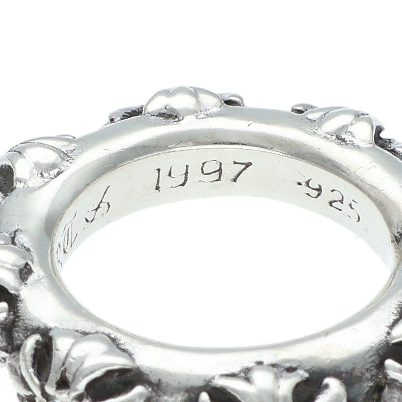 Chrome Hearts CROSS BAND DIA Silver Ring Size US 5