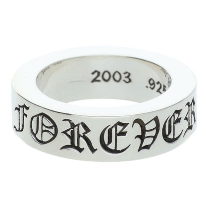 Chrome Hearts 6mm SPACER FOREVER Silver Ring Size US 4.5