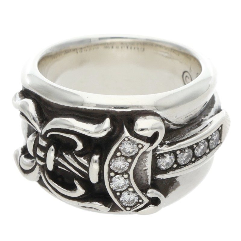 Chrome Hearts DAGGER P DMND A Silver Ring Size ONE SIZE